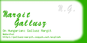 margit gallusz business card